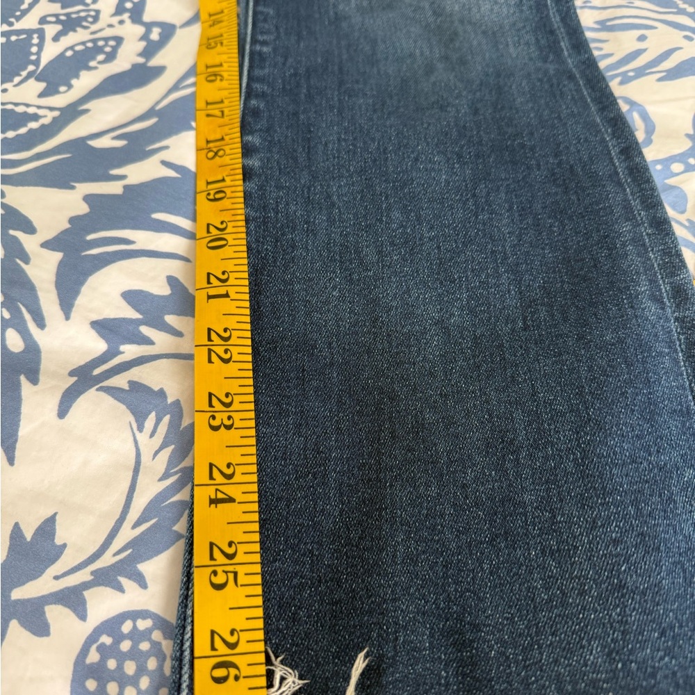 MOTHER Women's Dark Wash Ankle Cropped Jeans - Indigo - Picture 14 of 14